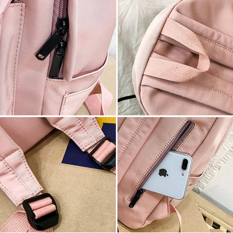 Canvas Women Backpack School Bag Teenage Girl Travel Bag