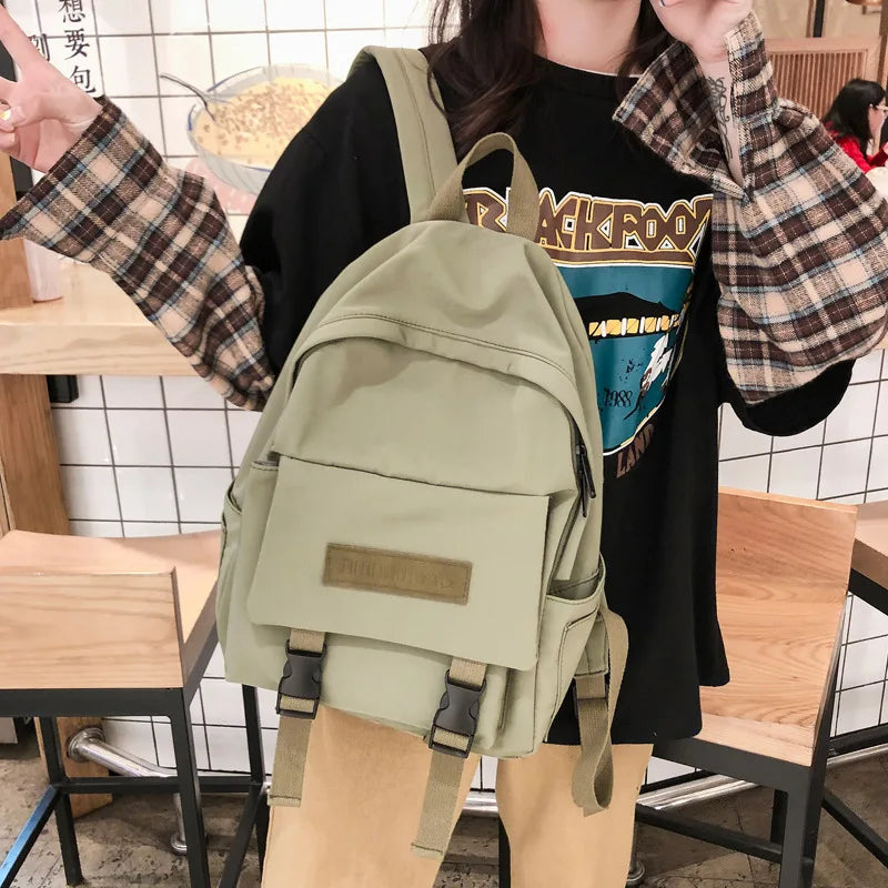 Canvas Women Backpack School Bag Teenage Girl Travel Bag