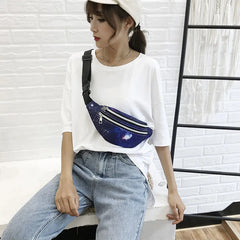 Women Belt Bag Fanny Pack Waist Bag with Earphone Hole