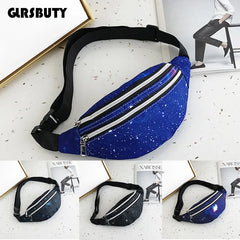 Women Belt Bag Fanny Pack Waist Bag with Earphone Hole