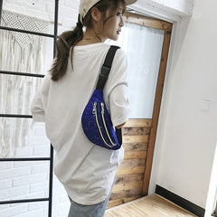 Women Belt Bag Fanny Pack Waist Bag with Earphone Hole