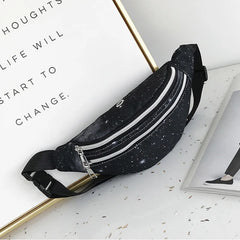 Women Belt Bag Fanny Pack Waist Bag with Earphone Hole