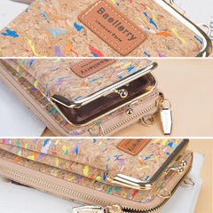 Small Wood Grain Messenger Bag for Women Mini Female Phone Pocket Girls Bag
