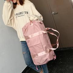 Waterproof Nylon Women Travel Bag Large-capacity Duffle Bags