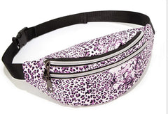 Leopard Print Waist Bag for Women, Autumn Winter Double-layer Shoulder Chest Bag