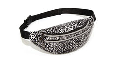 Leopard Print Waist Bag for Women, Autumn Winter Double-layer Shoulder Chest Bag