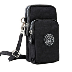 Women's Printed Small Shoulder Bag Wallet with Zipper