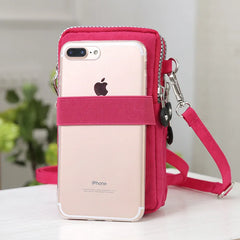 Women's Printed Small Shoulder Bag Wallet with Zipper