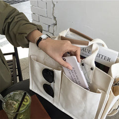 Hot Canvas Handbags Women Large Shopping Bag Reusable Shoulder Colour Jumbo Bags
