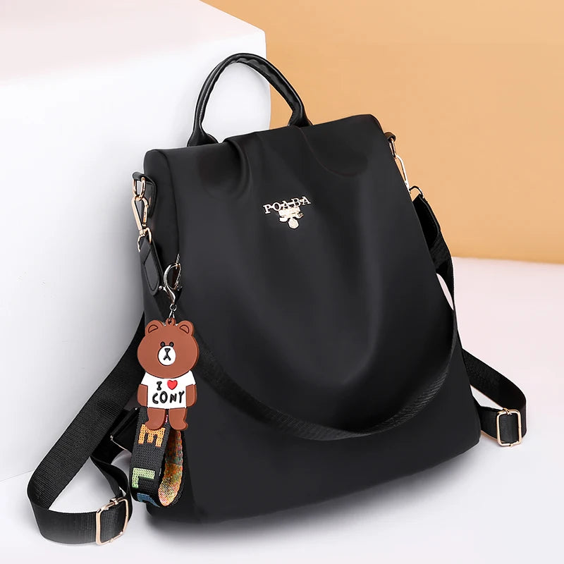 Oxford Backpack Female Anti-theft Bag Dual-use Student Schoolbag