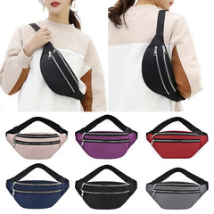 Unisex Geometric Waist Bag Pink Fanny Pack Laser Chest Phone Pouch