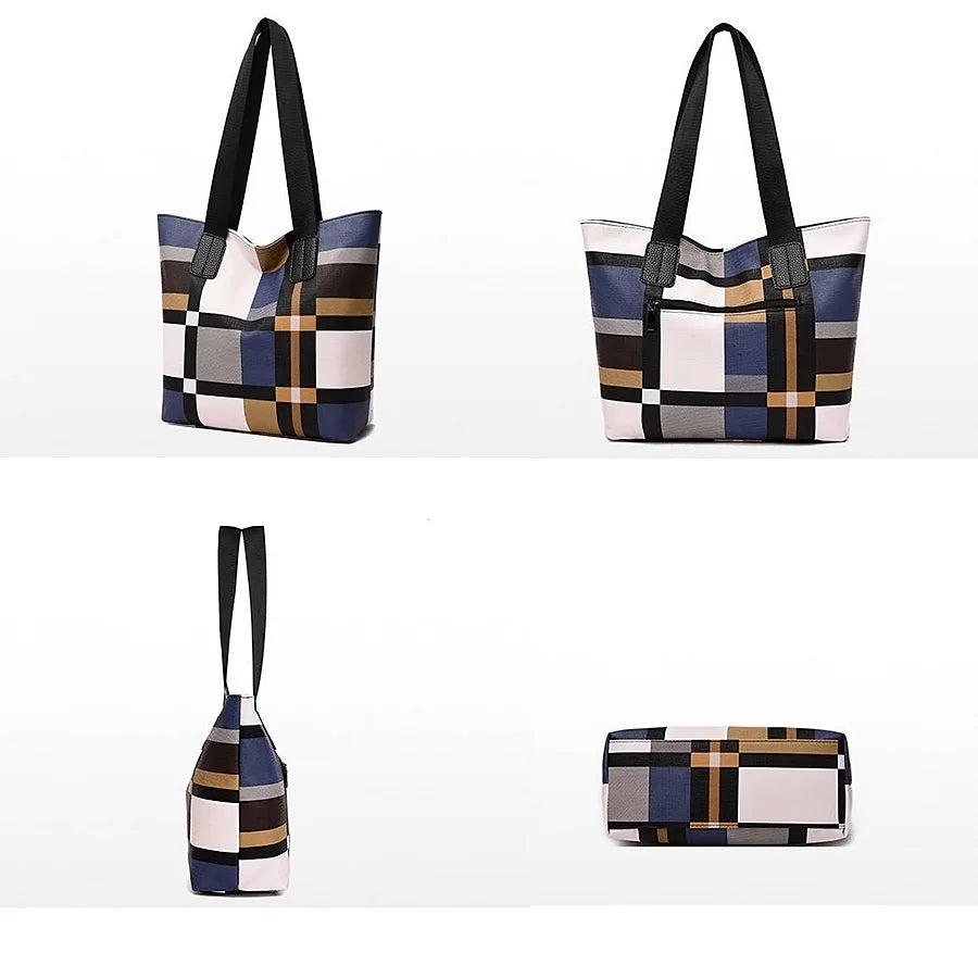 Women's Leather Shoulder Bag Handbags Tote Purse Lattice Big Bag