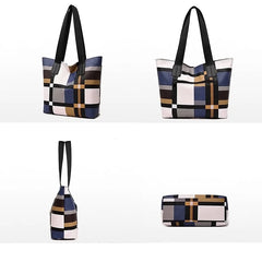 Women's Leather Shoulder Bag Handbags Tote Purse Lattice Big Bag