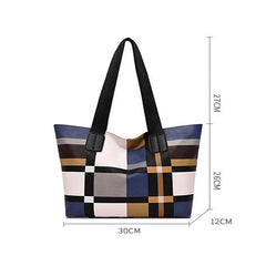 Women's Leather Shoulder Bag Handbags Tote Purse Lattice Big Bag