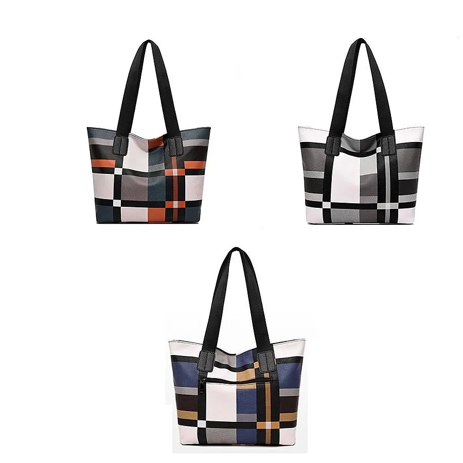 Women's Leather Shoulder Bag Handbags Tote Purse Lattice Big Bag