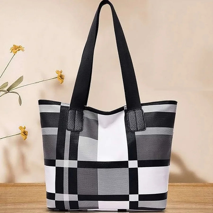 Women's Leather Shoulder Bag Handbags Tote Purse Lattice Big Bag