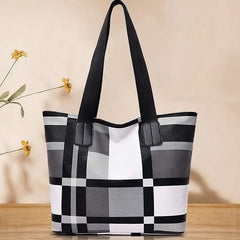 Women's Leather Shoulder Bag Handbags Tote Purse Lattice Big Bag