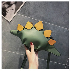 Dinosaur Shape Leather Shoulder Bag Women's Shopping Purse Casual Clutch Bag