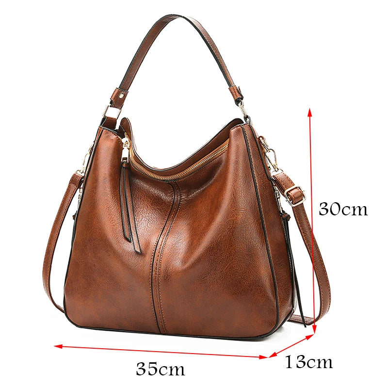 Women Crossbody Bag Casual Totes PU Leather Hobo Messenger Bag