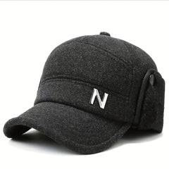 Winter Cap With Earflap Outdoor Snapback Warm Flat Top Military Hats
