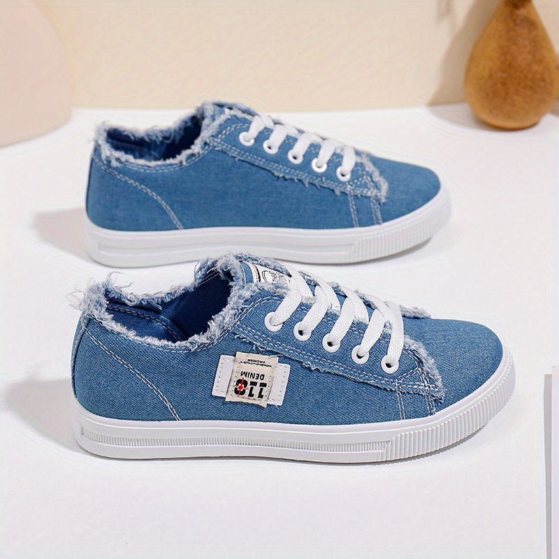 Women's Canvas Lace Up Shoes Lightweight Casual Walking Shoes