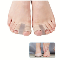 Silicone Forefoot Pad Toe Separator Double Hole Sleeve Toe Orthotics