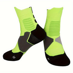 Men's Basketball Socks Crew Running Sports Sweat Absorbing Badminton Socks