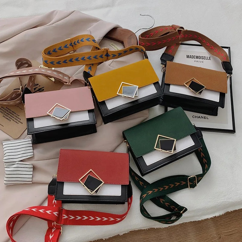 Autumn Small Leather Bag Women Messenger Bag Broadband One-shoulder Bag