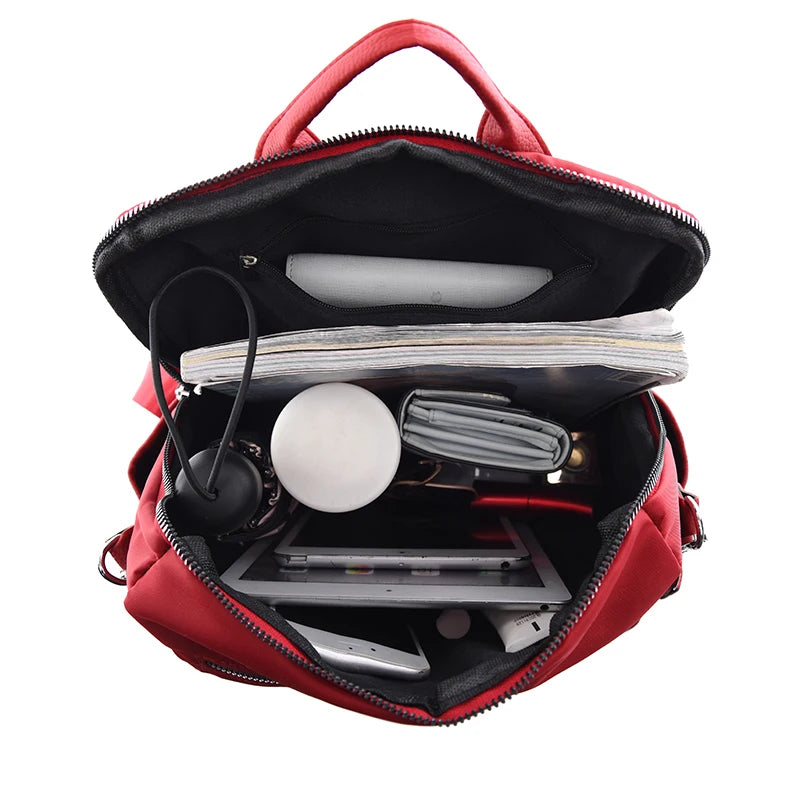 Oxford Cloth Women Backpack Multi-pocket Shoulder Bags
