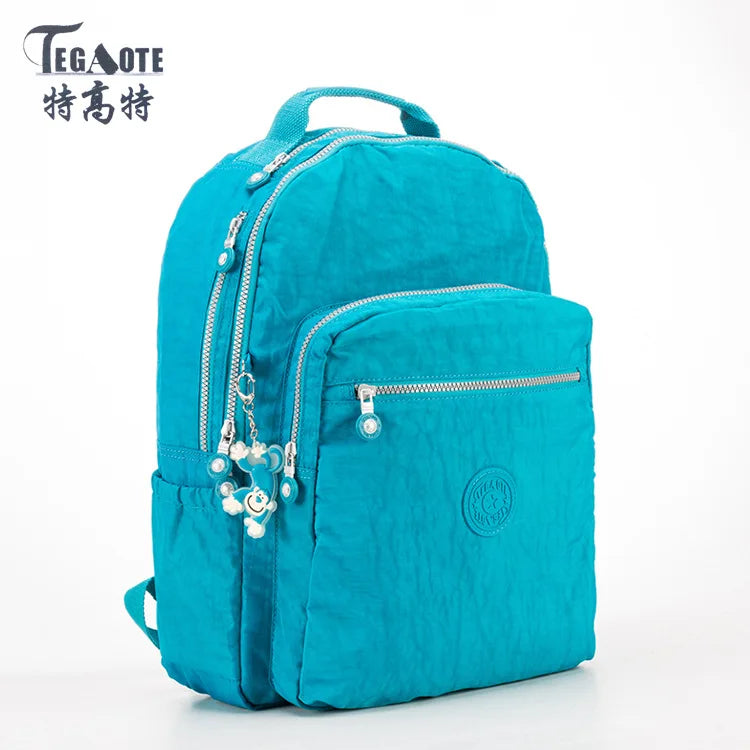 Waterproof Nylon Backpack Men Women School Bag