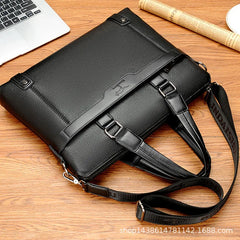 Men's Leather Briefcase Laptop Messenger Bag