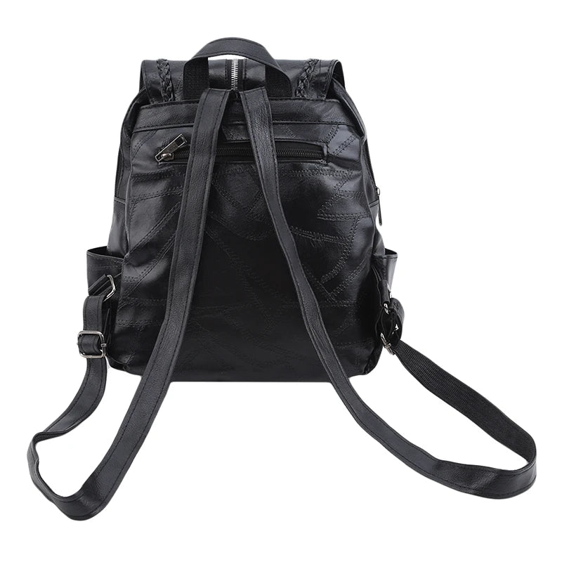 Minimalism Female Backpack Pu Leather Youth Women Bagpack Girl