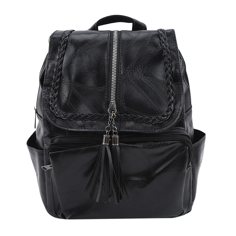 Minimalism Female Backpack Pu Leather Youth Women Bagpack Girl