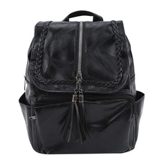 Minimalism Female Backpack Pu Leather Youth Women Bagpack Girl