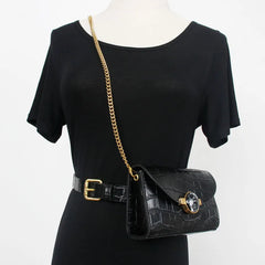 Stone Grain PU Leather Fanny Pack Large Size Waist Belt Phone Bag