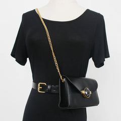 Stone Grain PU Leather Fanny Pack Large Size Waist Belt Phone Bag