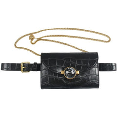 Stone Grain PU Leather Fanny Pack Large Size Waist Belt Phone Bag