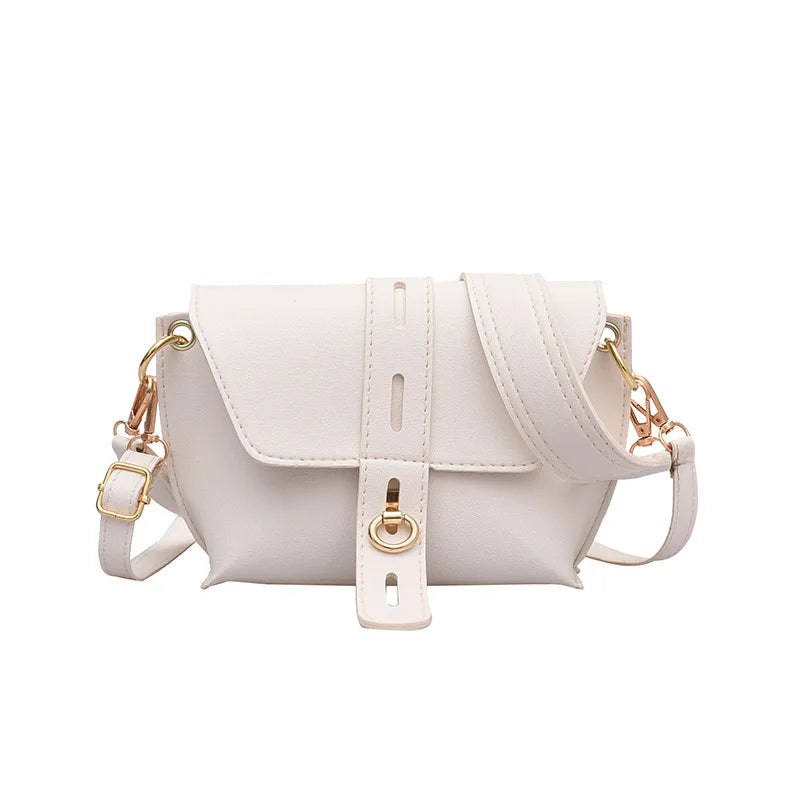 Women's Small Crossbody Bag PU Leather Messenger Flap Handbag