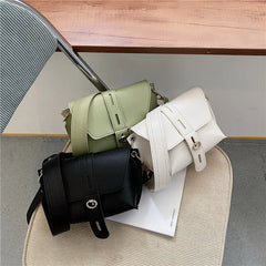 Women's Small Crossbody Bag PU Leather Messenger Flap Handbag