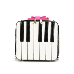 Piano Keys Crossbody Handbag with Chain Strap