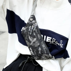 Camouflage Print Man Waist Pack Bag Outdoor Running Travel Fanny Pack