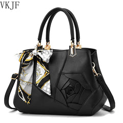 Casual High Crossbody Messenger Bag for Women, Rose Bow Shoulder Handbag