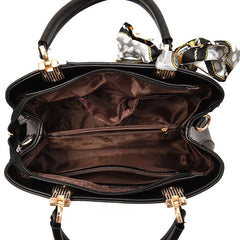 Casual High Crossbody Messenger Bag for Women, Rose Bow Shoulder Handbag
