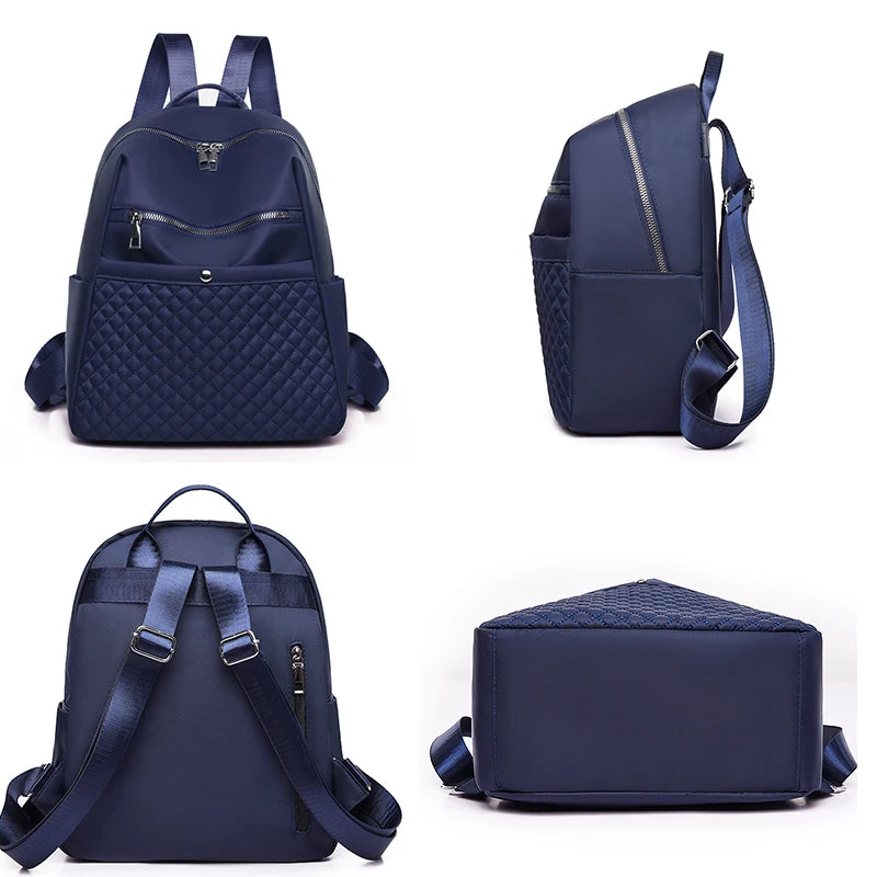 Casual Nylon Backpacks Women Waterproof School Bags For Teenage Girls