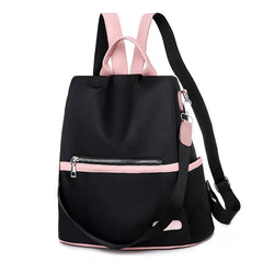 Waterproof Oxford Backpack for Teenage Girls - Pink