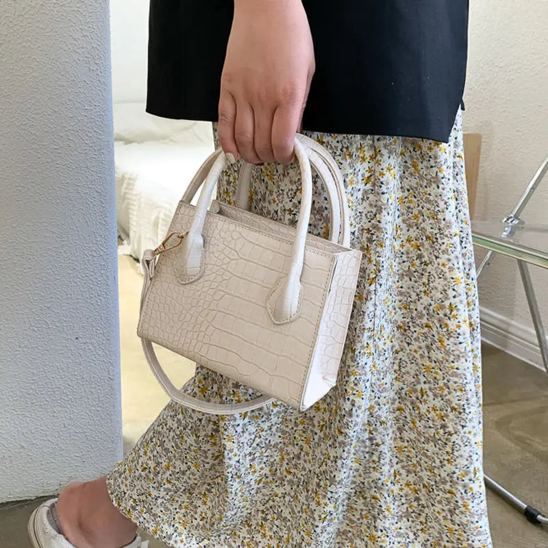 Crocodile Pattern PU Leather Crossbody Bags For Women Chain Female Shoulder Hand