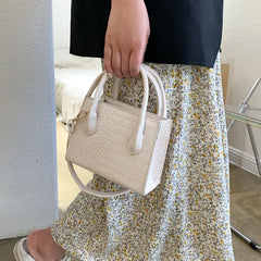Crocodile Pattern PU Leather Crossbody Bags For Women Chain Female Shoulder Hand