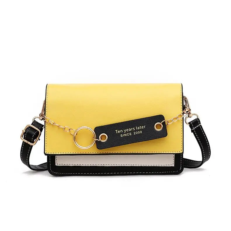 Crossbody Shoulder Bags Pu Leather Women's Bag Panelled Flap Handbag