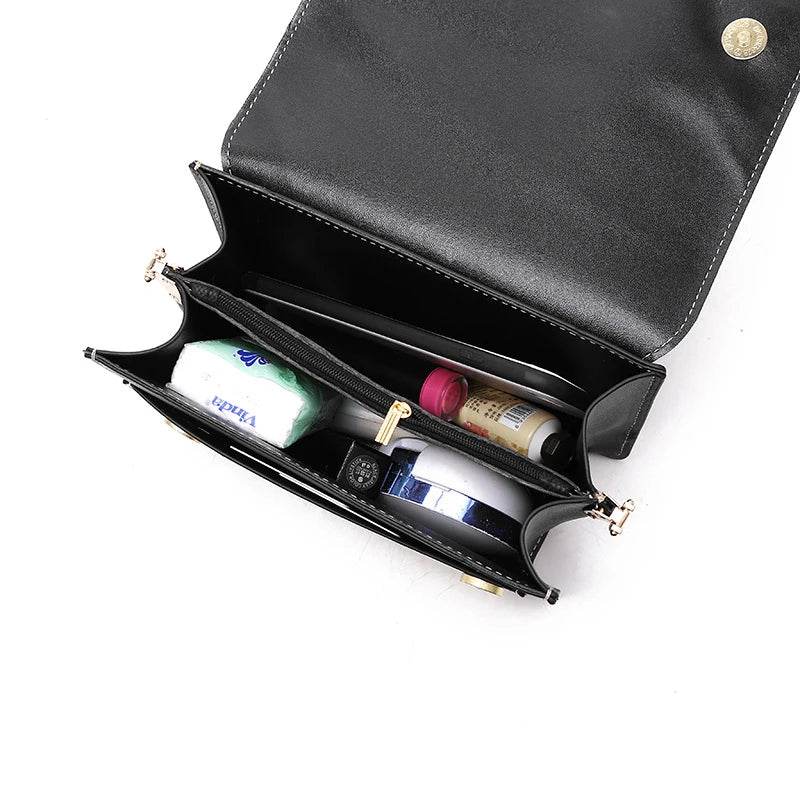 Crossbody Shoulder Bags Pu Leather Women's Bag Panelled Flap Handbag