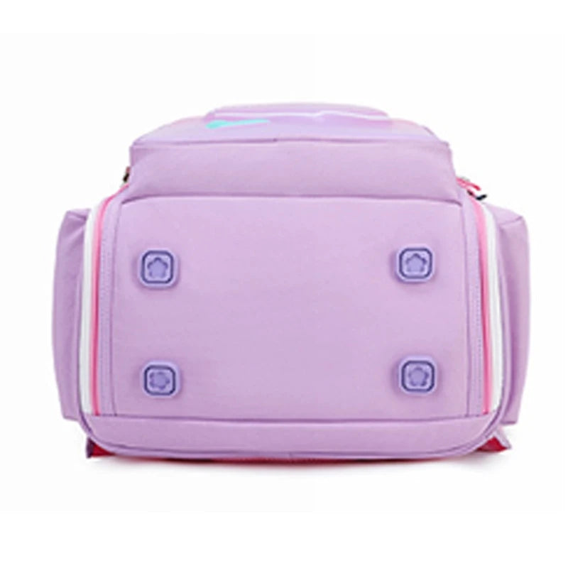 Girls School Bags Pink Princess Backpack Flower Kids Bookbags